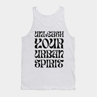 Unleash Your Urban Spirit Bold Black Print Tank Top